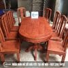 Bộ Bàn Ghế Ăn 8 Ghế Gỗ Hương Cũ