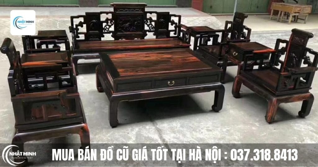 Bán bộ bàn ghế gỗ trắc cũ 2