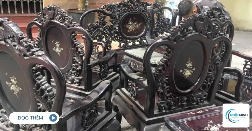 Bán bộ bàn ghế gỗ trắc cũ